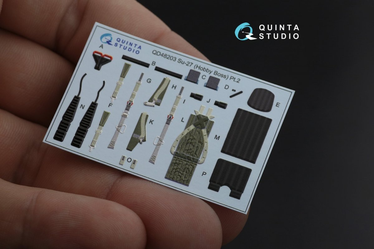 Intérieur imprimé en 3D et coloré sur papier décalcomanie Quinta Studio QD48203 Su-27 (Hobby Boss) 1/48 – image 11