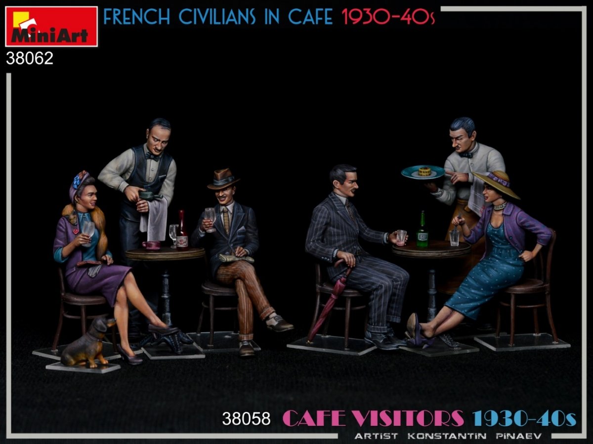 MiniArt 38062 CIVILS FRANÇAIS DANS UN CAFÉ ANNÉES 1930-40 1/35 – Bild 2