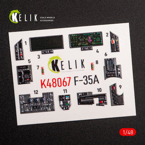 Décalcomanies 3D intérieures KELIK K48067 pour maquette Tamiya au 1/48  – image 3