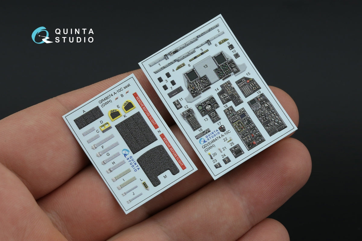 Intérieur coloré imprimé en 3D sur papier décalcomanie Quinta Studio QD48474 A-10C (GWH) 1/48 – immagine 5
