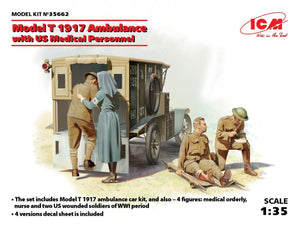 ICM 35662 Modèle T 1917 Ambulance avec personnel médical américain (1/35)