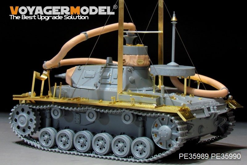 Maquette Voyager PE35989, char allemand Pz.KPfw.III (T)Ausf.F « Opération Seelowe » de la Seconde Guerre mondiale, pour DRAGON 6877/6717, échelle 1/35 – image 11