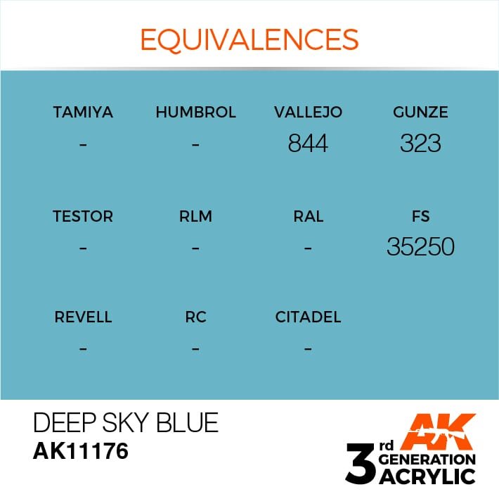 AK Interactive AK11176 DEEP SKY BLUE – STANDARD 17 ml – immagine 3