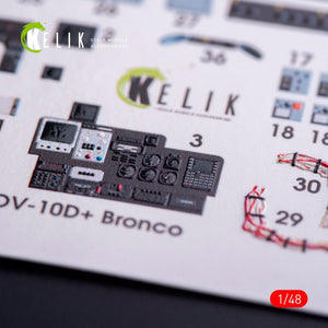 KELIK K48011 OV-10D+ BRONCO - Décalcomanies 3D pour intérieur de maquette ICM au 1/48 – image 4