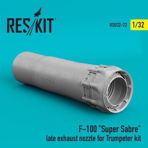 RESKIT RSU32-0072 F-100 « SUPER SABER » TUYAU D&amp;#39;ÉCHAPPEMENT TARDIF POUR MAQUET TRUMPETER 1/32