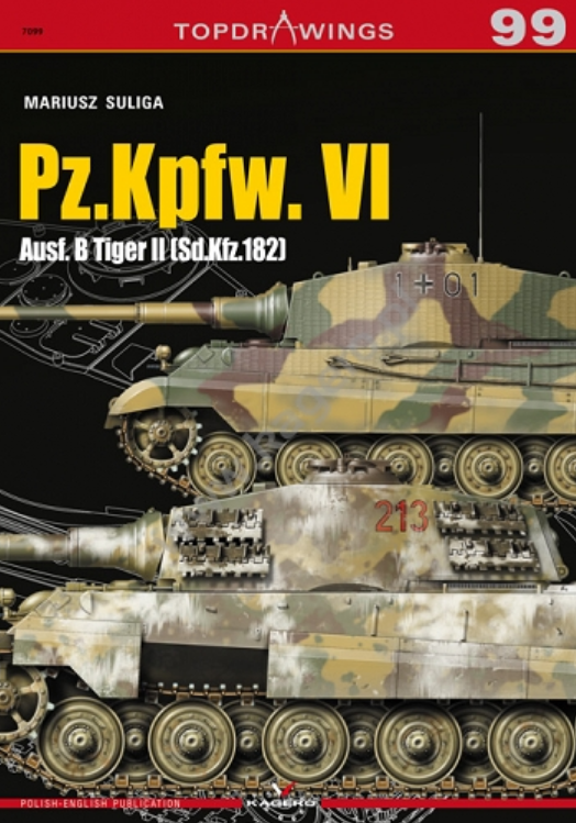 Kagero 7099 Pz.Kpfw. VI. Ausf.B Tiger II (Sd.Kfz.182) EN/PL 