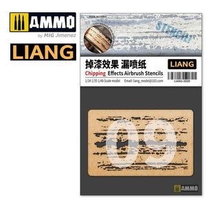 Pochoirs pour aérographe Liang 0009 à effets d&amp;#39;écaillage
