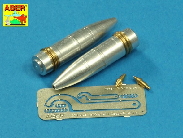 Aber 35P-03 Grenades R allemandes de 280 mm 4341 pour canon à rails Leopold