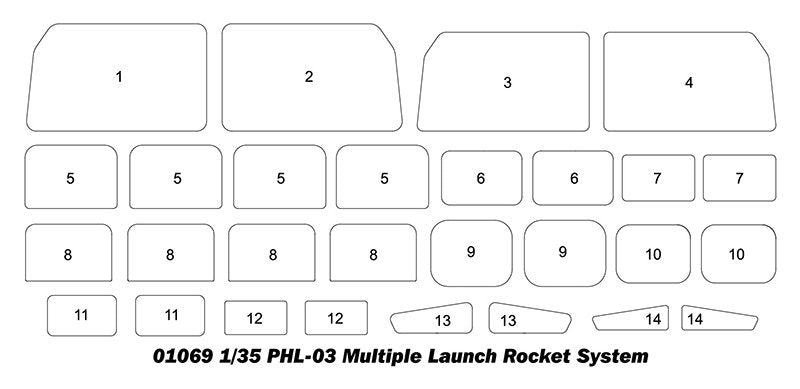 Trumpeter 01069 PHL-03 Système de lance-roquettes multiples 1/35 – imagen 14
