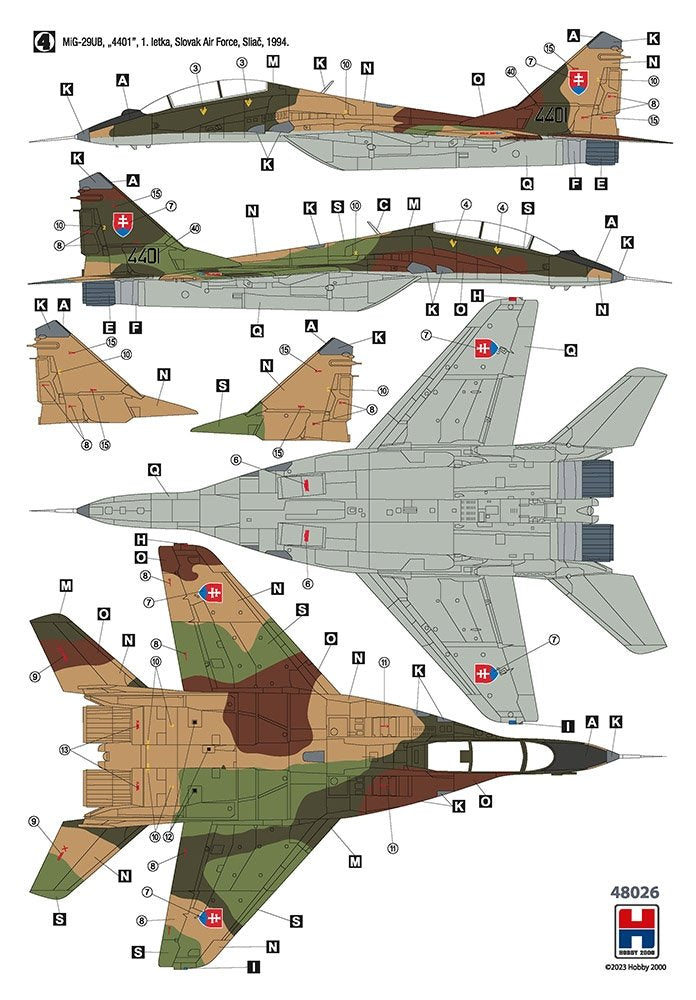 Hobby 2000 48026 MiG-29UB Force aérienne tchèque et slovaque 1/48 – image 5