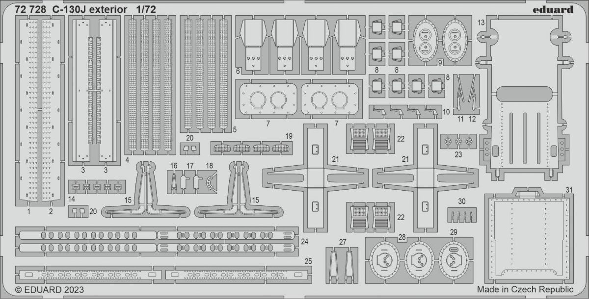 Eduard 72728 C-130J extérieur ZVEZDA 1/72 