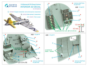 Quinta Studio QD32224 Boeing B-17G Radio operator&amp;#39;s compartment. 3D-Printed coloured Interior on decal paper (HK models) 1/32 – zdjęcie 2