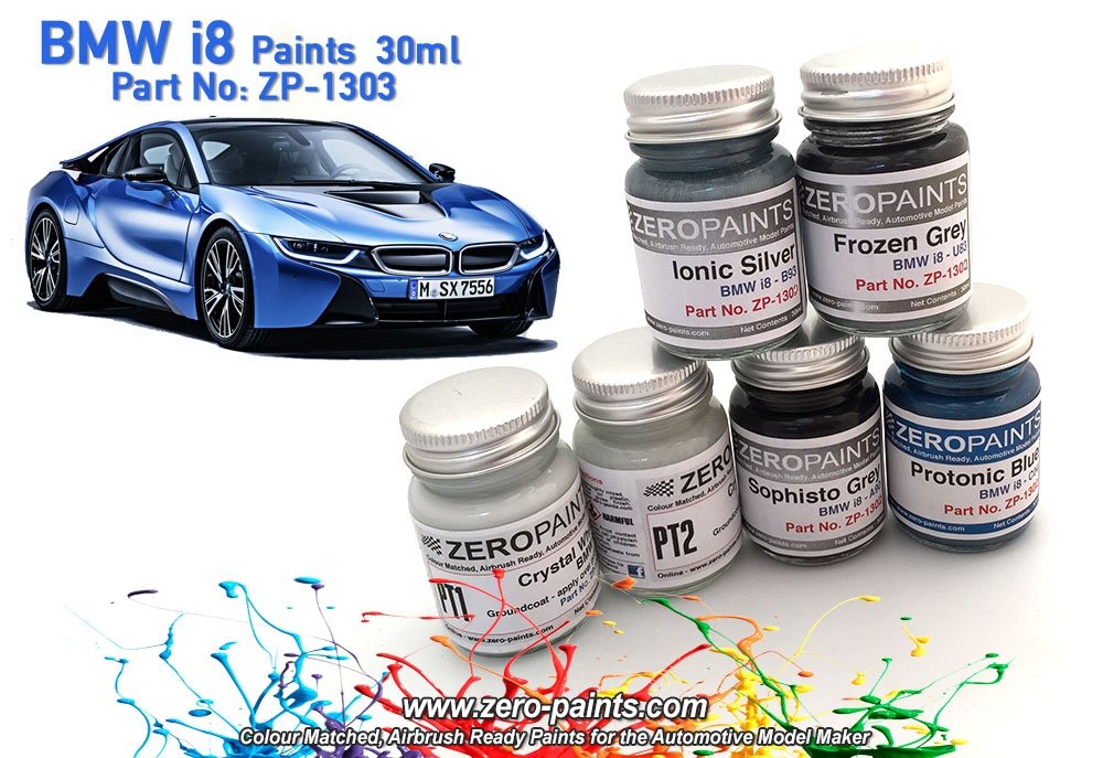 Peinture Zero Paints ZP-1303-GR BMW i8 Gris Sophisto 30 ml