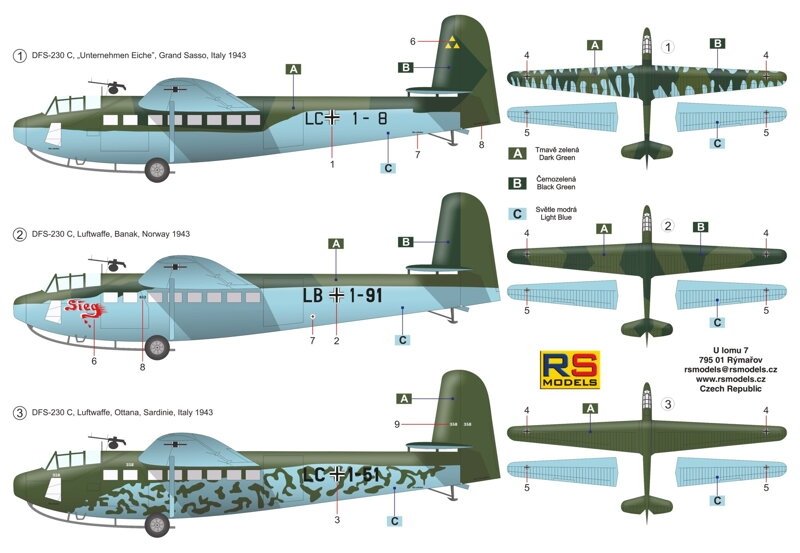 RS Models 92269 DFS-230 Véhicules miniatures 1/72 – imagen 8