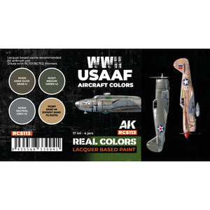 AK Interactive RCS113 Couleurs des avions de l&amp;#39;USAAF de la Seconde Guerre mondiale 4 x 17 ml – immagine 2