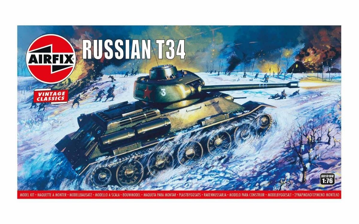 Airfix A01316V Vintage Classics - Russian T34 Medium Tank 1/76