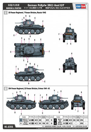 Hobby Boss 82956 Pz.Kpfw allemand. 38(t) Ausf.E/F 1/72 – image 3