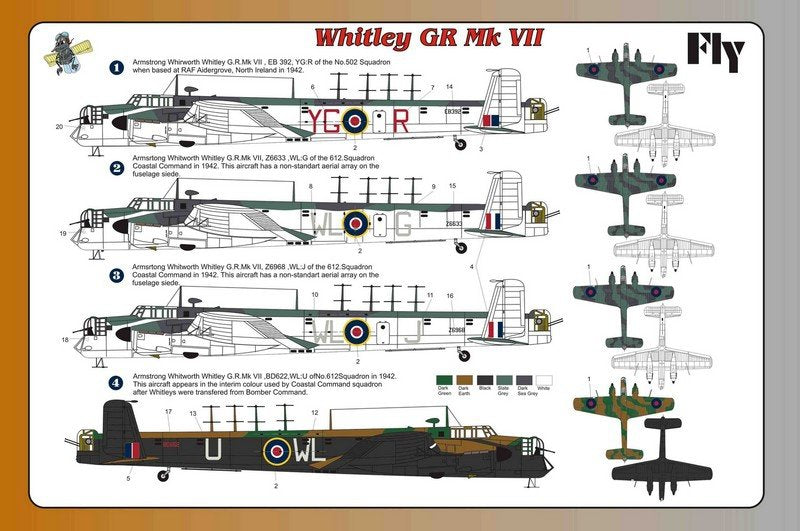 Fly 72007 Armstrong Whitworth Whitley Mk.VII 1/72 – zdjęcie 3