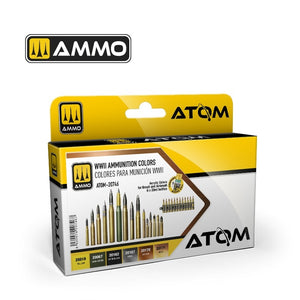 Munitions AMMO by Mig Jimenez 20746 ATOM WWII Couleurs 6x20ml