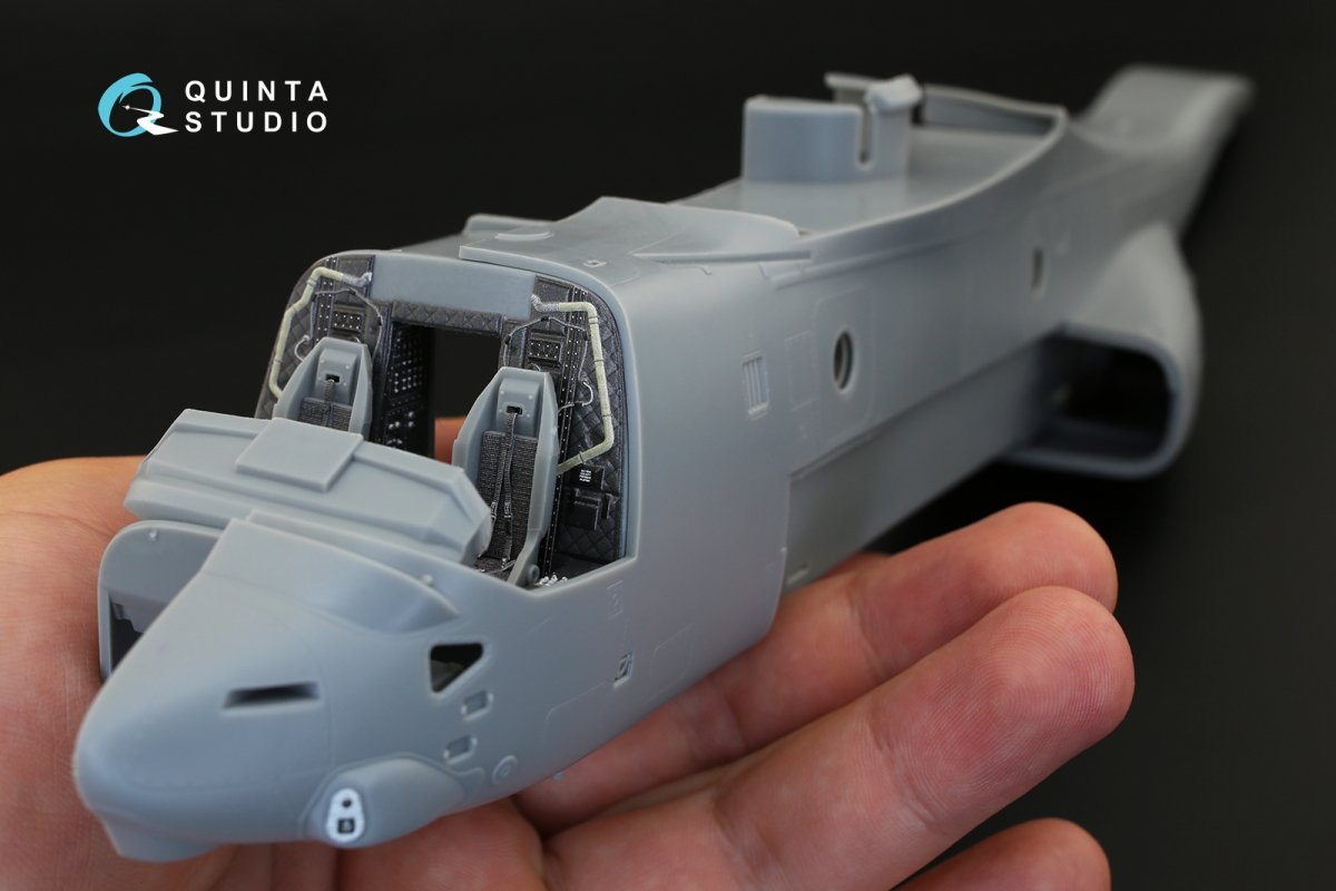 Intérieur imprimé en 3D et coloré sur papier décalcomanie Quinta Studio QD48182 MV-22 Osprey (pour kit HobbyBoss) 1/48 – image 6