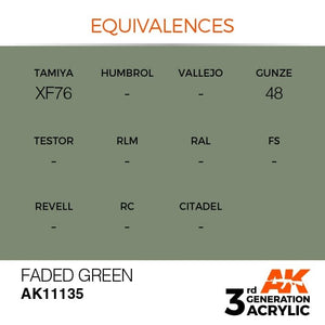 AK Interactive AK11135 FADED GREEN – STANDARD 17 ml – imagen 3
