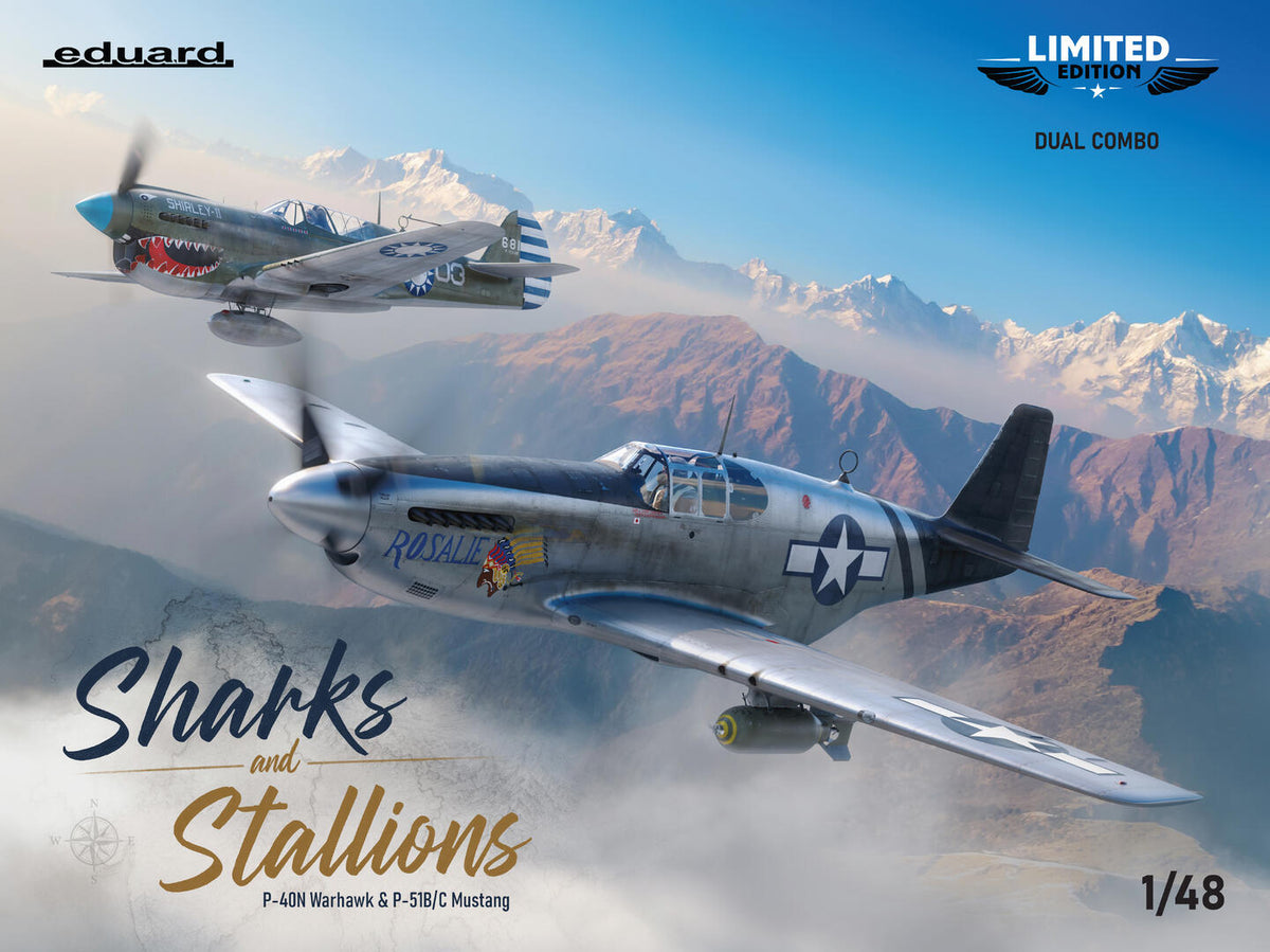 Eduard 11200 Sharks and Stallions DUAL COMBO P-40 N and P-51 B/C 1/48 – image 2