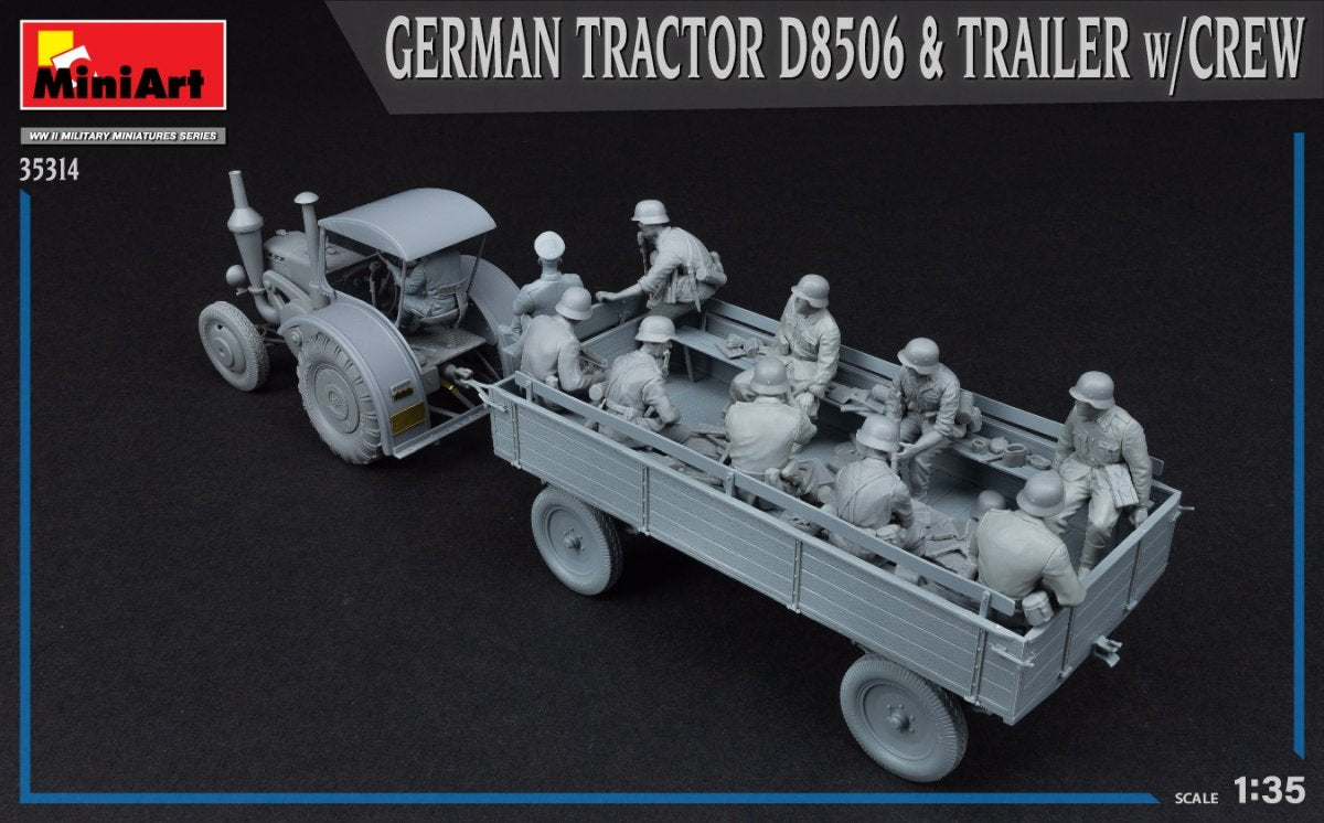 MiniArt 35314 Tracteur allemand D8506 et remorque avec équipage 1/35 – immagine 6