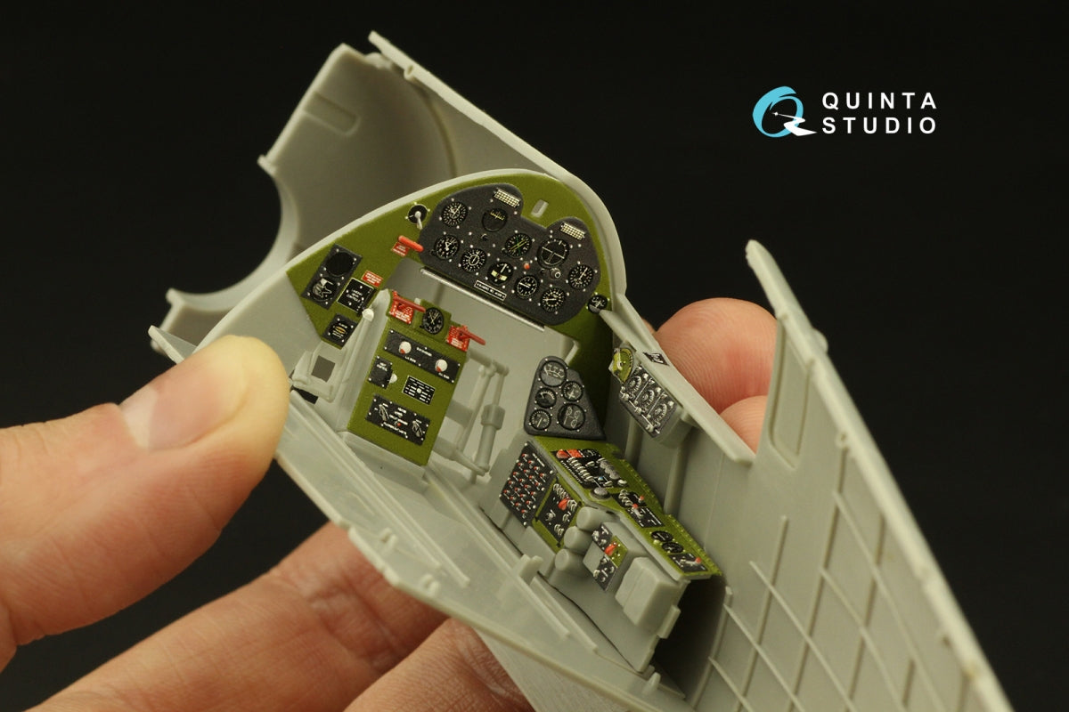 Intérieur imprimé en 3D et coloré sur papier décalcomanie Quinta Studio QD32133 F6F-3 Hellcat (Trumpeter) 1/32 – image 9