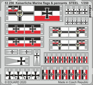 Eduard 53256 Drapeaux et fanions de la Marine impériale américaine, acier, échelle 1/350