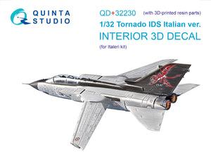 Intérieur imprimé en 3D et coloré sur papier décalcomanie (Italeri) de Quinta Studio QD+32230 Tornado IDS (avec pièces en résine imprimées en 3D) à l&amp;#39;échelle 1/32