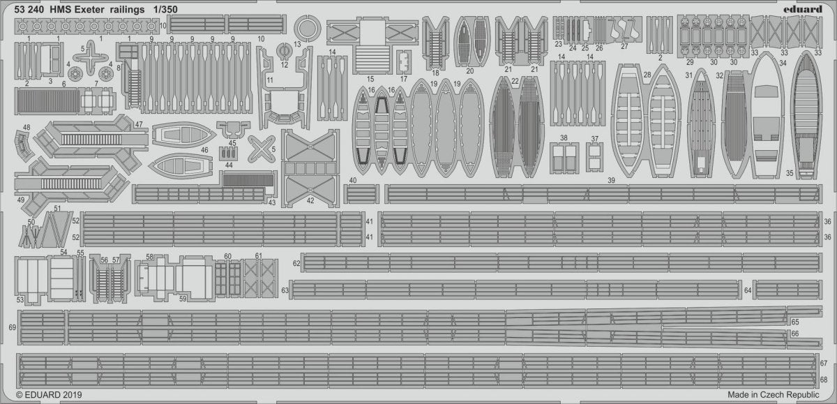 Eduard 53240 Rambardes du HMS Exeter 1/350 TRUMPETER
