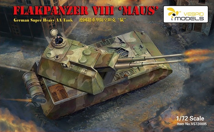 Maquette Vespid Models VS720005 Flakpanzer VIII MAUS 1/72
