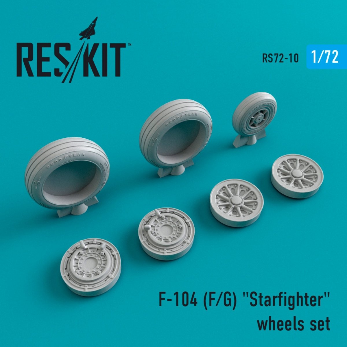 RESKIT RS72-0010 F-104 (F,G) « STARFIGHTER » JEU DE ROUES 1/72