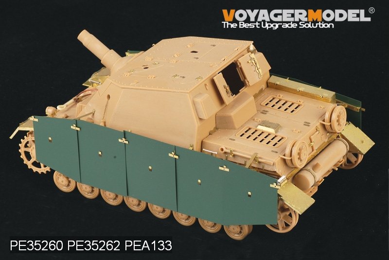 Jupes latérales pour Sturmpanzer IV Brummbar allemand de la Seconde Guerre mondiale (version initiale) - Modèle Voyager PEA133 (pour Tristar 35038) - Échelle 1/35 – image 4