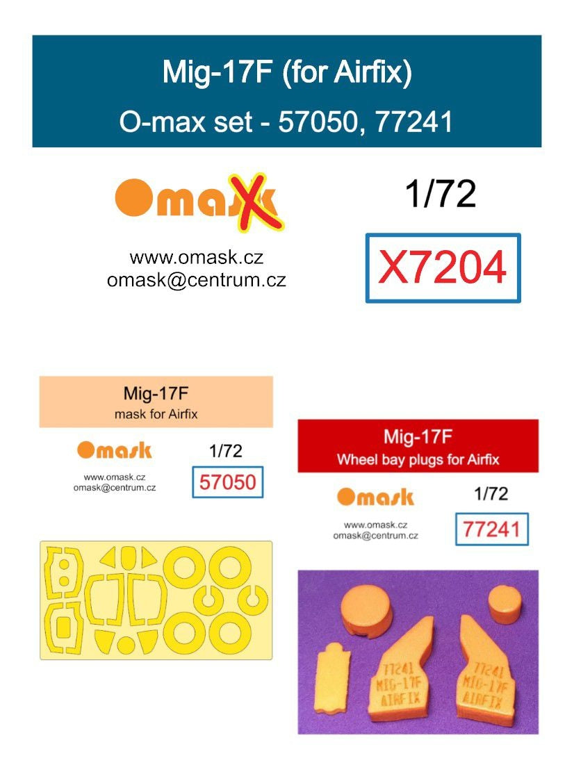 Kit Omask X7204 Mig-17F O-max (pour Airfix) 1/72