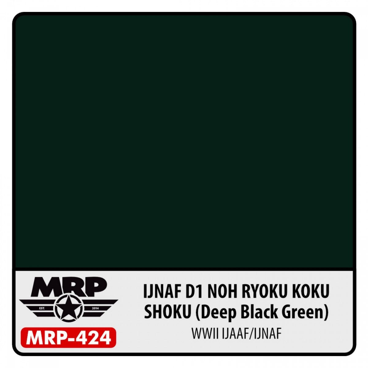 Peinture MR. Paint MRP-424 IJNAF D1 Nohryokukokushoku (Noir Vert Profond) 30 ml 