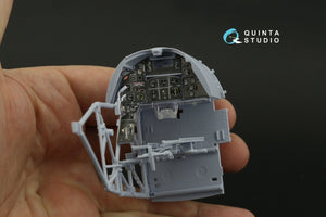 Intérieur imprimé en 3D et coloré sur papier décalcomanie pour Hawker Typhoon (Airfix) - Quinta Studio QD24002 (Porte de voiture) - Échelle 1/24 – immagine 2