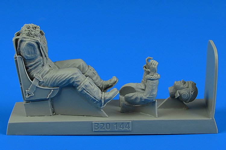 Aerobonus 320144 Figurine de pilote de l'USAAF (Seconde Guerre mondiale) avec siège pour P-51B/C Mustang (Revell/Trumpeter, échelle 1/32) 
