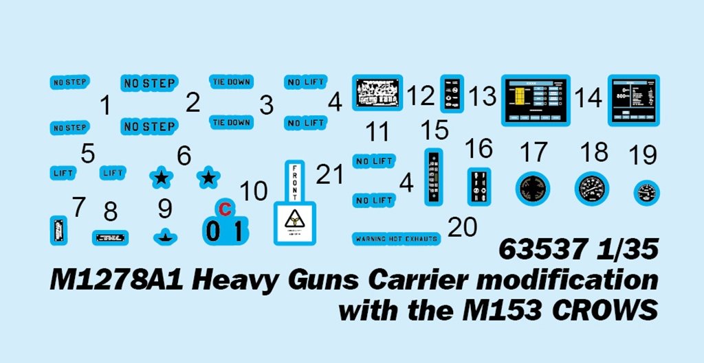 J&amp;#39;adore le kit 63537 M1278A1 modifié pour transporter des canons lourds avec le M153 CROWS au 1/35 – Bild 4