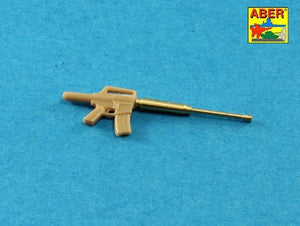 Aber 35L-221 Jeu de 6 canons pour fusil américain M16A1 ou M231 de calibre 5,56 mm. Échelle 1/35. – Bild 3