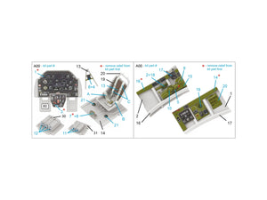 Quinta Studio QD48472 A-36 Intérieur coloré imprimé en 3D sur papier décalcomanie (Accurate Miniatures/Italeri) 1/48 – immagine 2