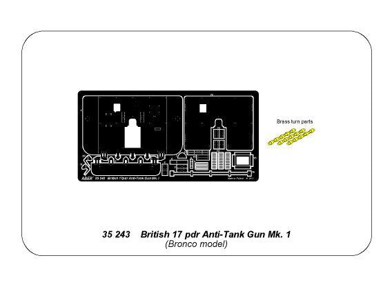 Aber 35243 Canon antichar britannique 17pdr Mk.I (1/35) – immagine 7