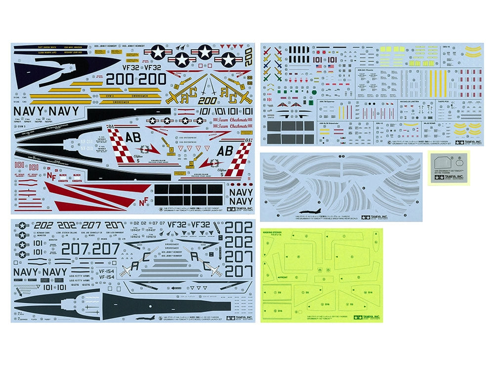 Tamiya 61122 Grumman F-14A Tomcat (modèle récent) Coffret de lancement sur porte-avions 1/48 – image 24