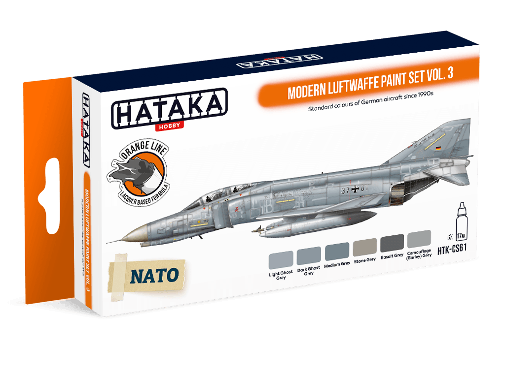Hataka HTK-CS61 Ensemble de peinture moderne Luftwaffe vol. 3 (6x17ml)