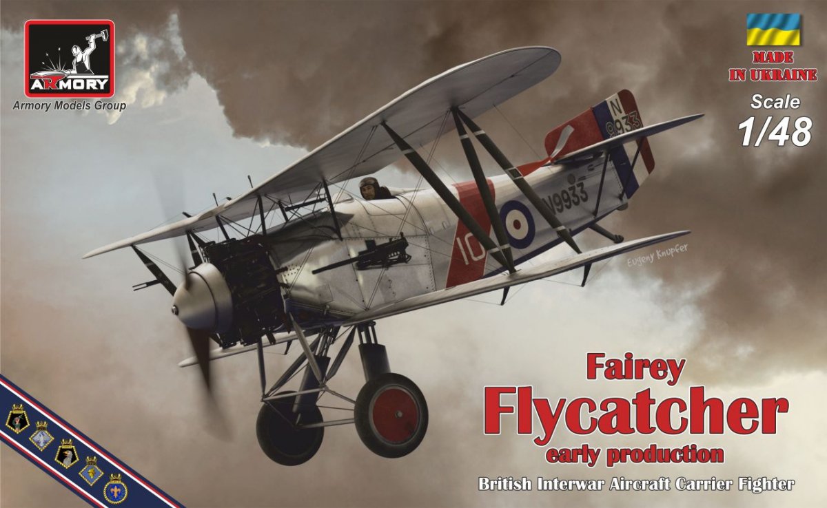 Armory Models 48001 Fairey Flycatcher, chasseur britannique de la FAA de l'entre-deux-guerres, version initiale, avec moteur Jaguar-III, échelle 1/48