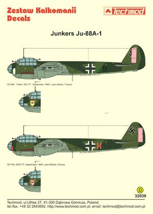 Techmod 32039 - Junkers Ju 88A-1 1/32 – imagen 2