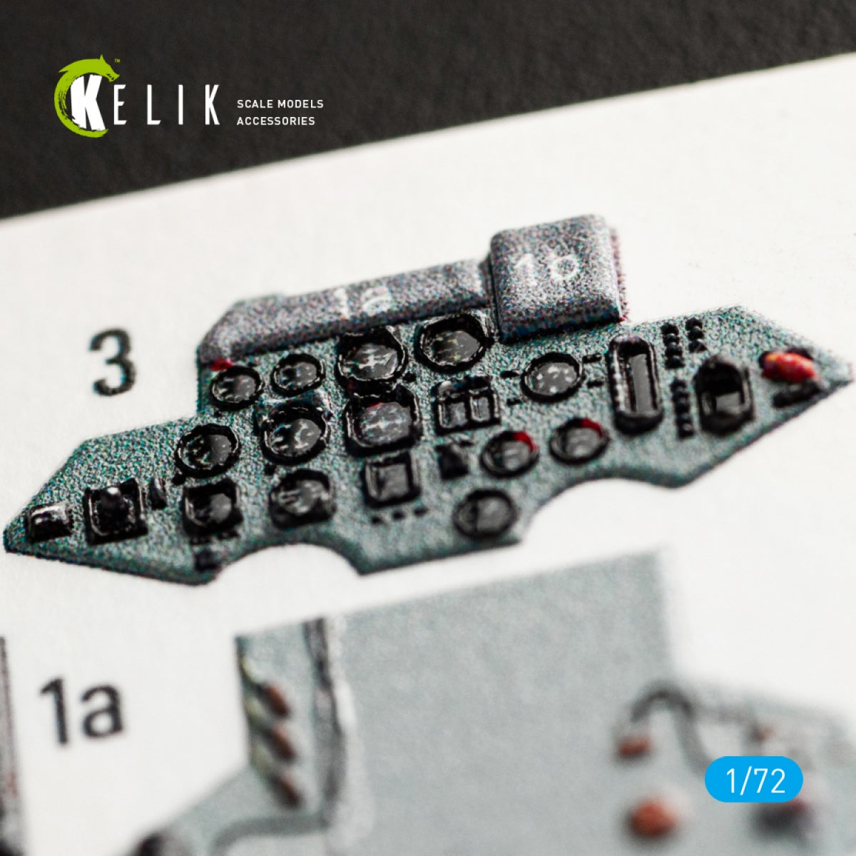 Décalcomanies 3D intérieures KELIK K72040 SU-27 pour maquette Trumpeter au 1/72 – image 3