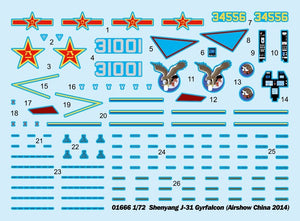Trumpeter 01666 Shenyang J-31 Gyrfalcon (Salon aéronautique de Chine 2014) (1/72) – image 3