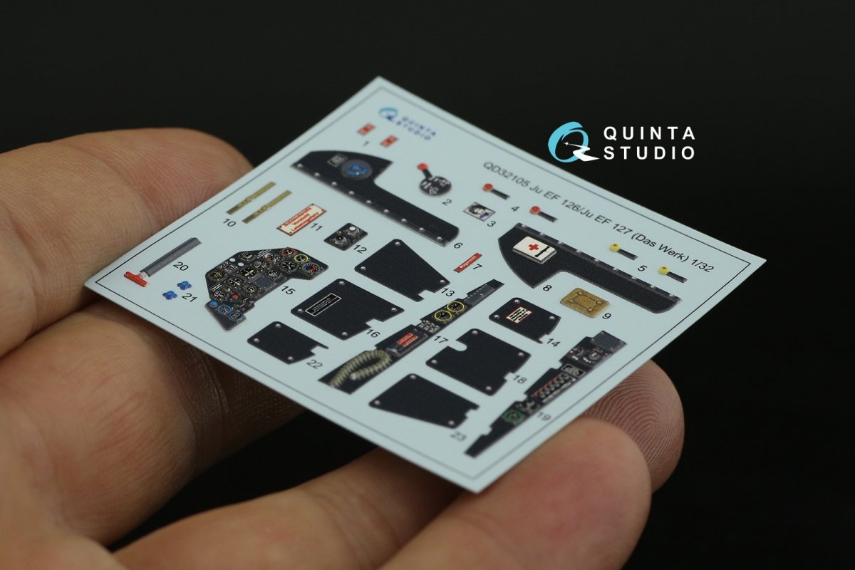 Intérieur imprimé en 3D et coloré sur papier décalcomanie Quinta Studio QD32105 Ju EF 126/EF 127 (Das Werk) 1/32 – image 10