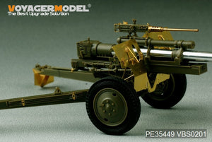 Maquette Voyager PE35449 Seconde Guerre mondiale, canon antichar américain M5 de 3 pouces avec obusier M1 ou de 105 mm, affût M2A1, kit 2 en 1 pour AFV CLUB 35S64 et 35160, échelle 1/35 – Bild 7